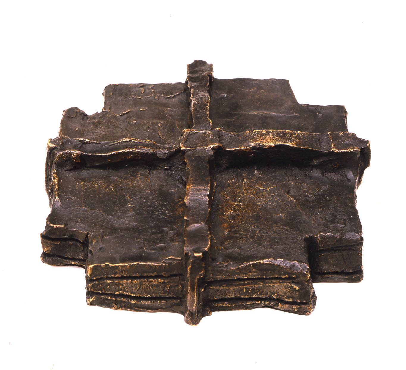 Per Kirkeby, Modell für Kiel, 1985, bronze, 6 x 20 x 20 cm