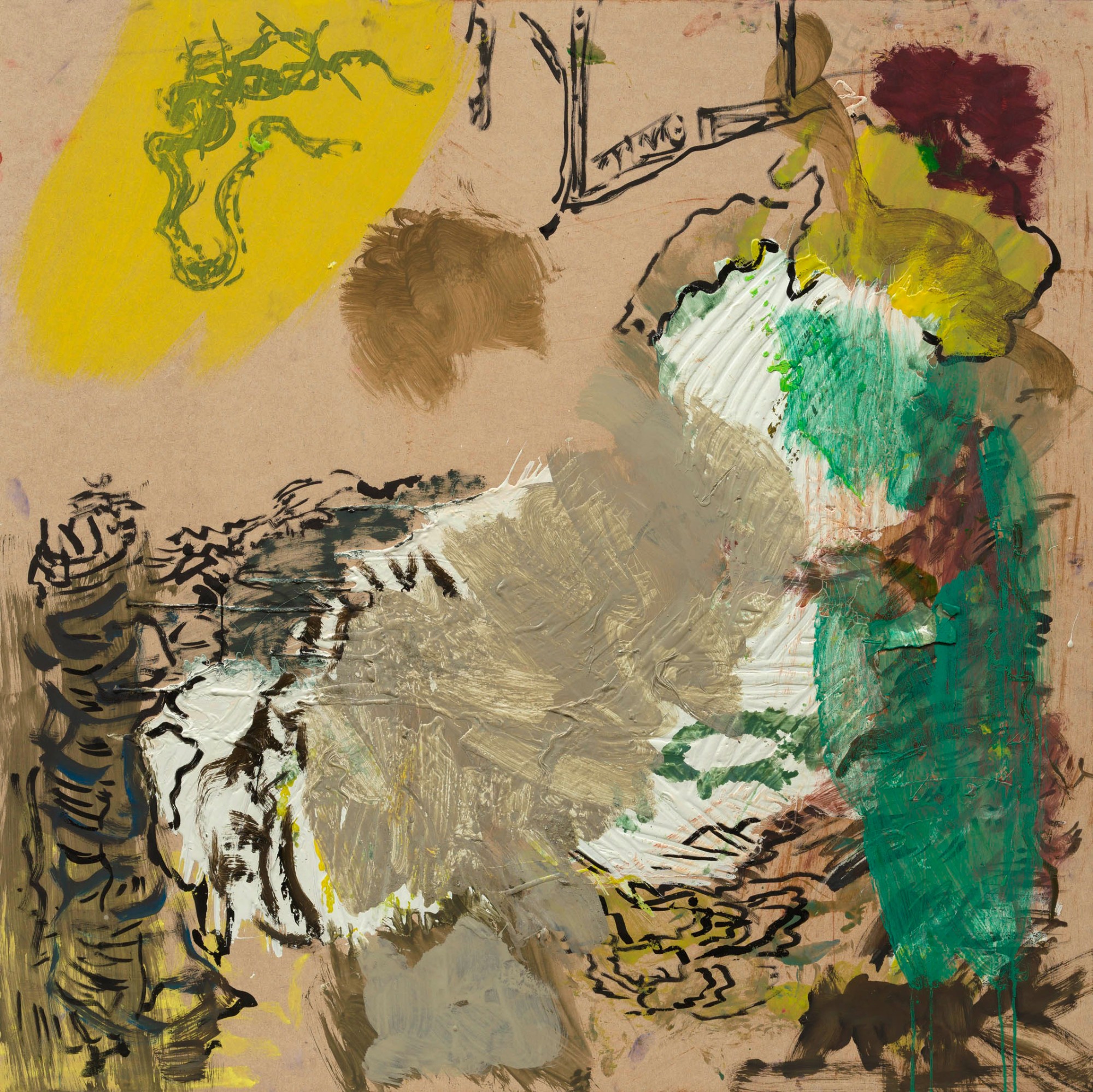 Per Kirkeby, Ohne Titel, 2012, mixed media on masonite, 122 x 122 cm